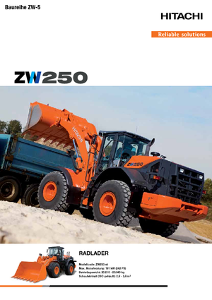 Chargeuses sur pneus Hitachi ZW250-5B