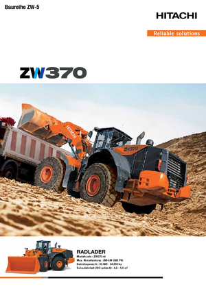 Chargeuses sur pneus Hitachi ZW 370-5