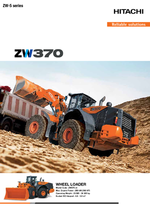 Chargeuses sur pneus Hitachi ZW 370-5