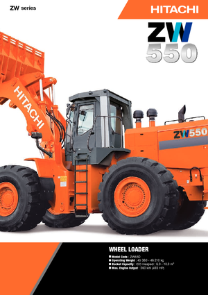 Chargeuses sur pneus Hitachi ZW 550