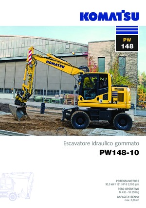 Excavatrice sur pneus Komatsu PW148-10