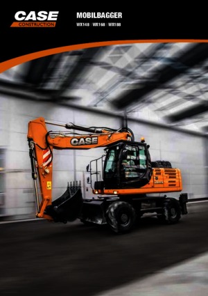 Excavatrice sur pneus Case WX148