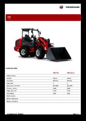 Chargeuses sur pneus Weidemann 1880