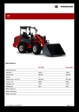 Chargeuses sur pneus Weidemann 1880