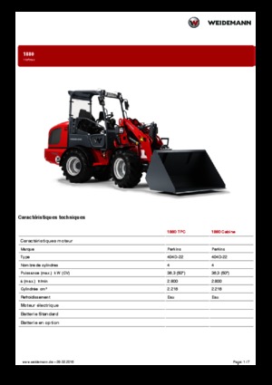Chargeuses sur pneus Weidemann 1880