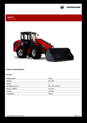 Chargeuses sur pneus Weidemann 3080 LP T