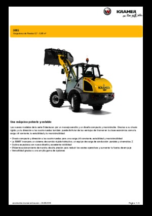 Chargeuses sur pneus Kramer 5085