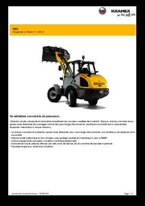 Chargeuses sur pneus Kramer 5085