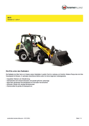Chargeuses sur pneus Kramer 8075