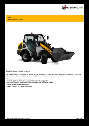 Chargeuses sur pneus Kramer 8095