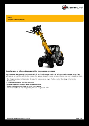 Chargeuses sur pneus Kramer 8095 T