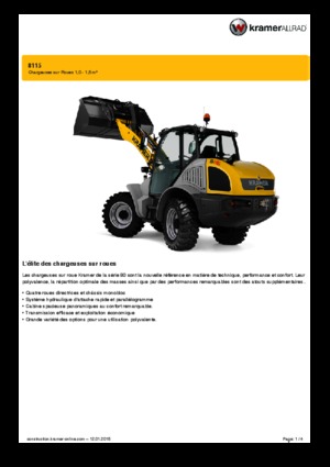 Chargeuses sur pneus Kramer 8115