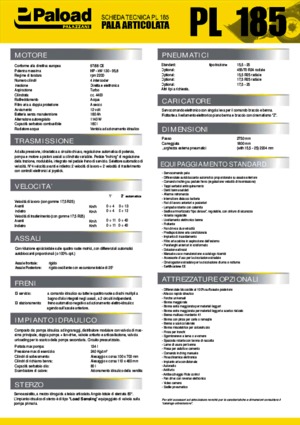 Chargeuses sur pneus Palazzani PL 185