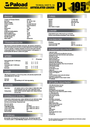 Chargeuses sur pneus Palazzani PL 195