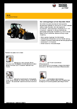 Chargeuses sur pneus Wacker Neuson WL38
