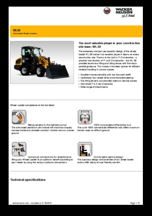 Chargeuses sur pneus Wacker Neuson WL38