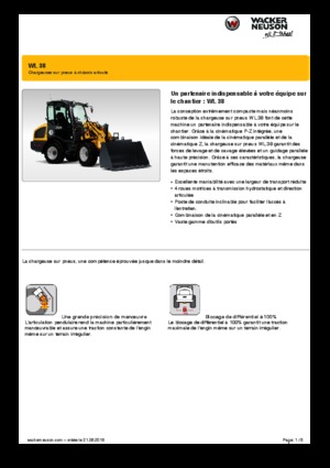 Chargeuses sur pneus Wacker Neuson WL38