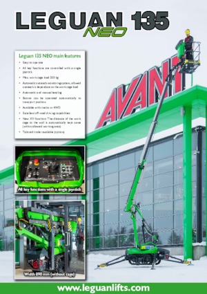 Nacelles à bras articulés sur roues Leguan 135 NEO