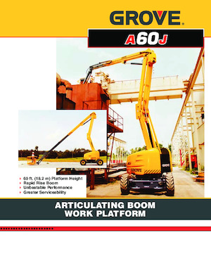 Nacelles à bras articulés sur roues Grove-Manlift A 60 J
