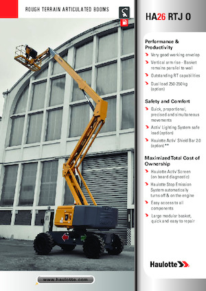Nacelles à bras articulés sur roues Haulotte HA26 RTJ O