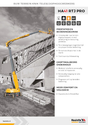Nacelles à bras articulés sur roues Haulotte HA41 RTJ PRO