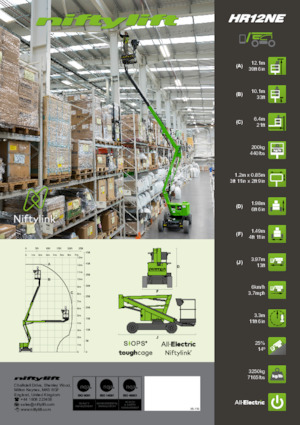 Nacelles à bras articulés sur roues Niftylift HR12NE