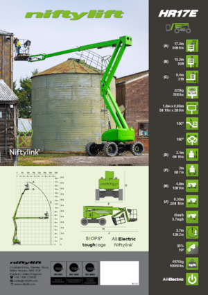 Nacelles à bras articulés sur roues Niftylift HR17E