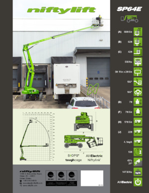 Nacelles à bras articulés sur roues Niftylift SP64E