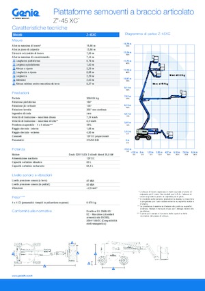 Nacelles à bras articulés sur roues Genie Z™-45 XC