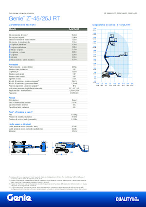 Nacelles à bras articulés sur roues Genie Z-45/25J RT