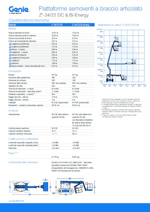 Nacelles à bras articulés sur roues Genie Z-34/22 DC
