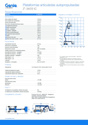 Nacelles à bras articulés sur roues Genie Z-34/22 IC