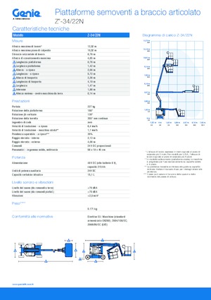Nacelles à bras articulés sur roues Genie Z-34/22N
