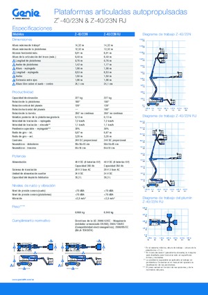 Nacelles à bras articulés sur roues Genie Z-40/23N