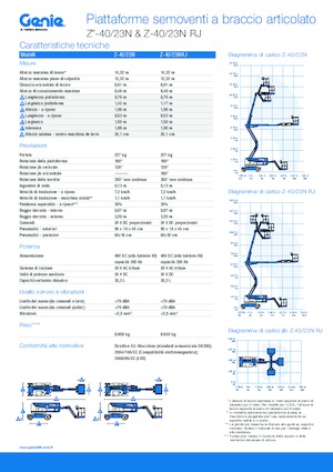 Nacelles à bras articulés sur roues Genie Z-40/23N
