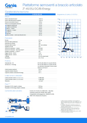 Nacelles à bras articulés sur roues Genie Z-45/25J DC