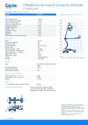 Nacelles à bras articulés sur roues Genie Z-45/25J RT