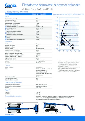 Nacelles à bras articulés sur roues Genie Z-60 DC