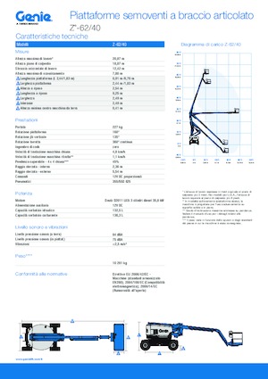 Nacelles à bras articulés sur roues Genie Z-62/40