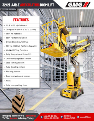 Nacelles à bras articulés sur roues GMG 32/21 ARJ-E 