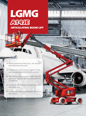 Nacelles à bras articulés sur roues LGMG  A14JE