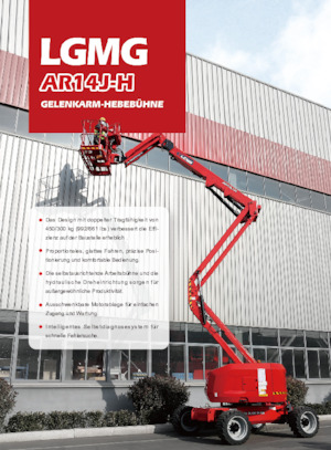 Nacelles à bras articulés sur roues LGMG  AR14J-H