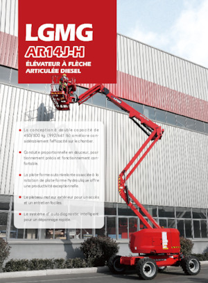 Nacelles à bras articulés sur roues LGMG  AR14J-H