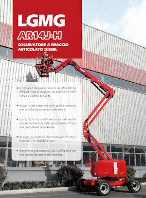 Nacelles à bras articulés sur roues LGMG  AR14J-H