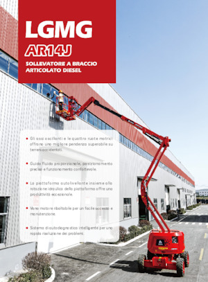 Nacelles à bras articulés sur roues LGMG  AR14J