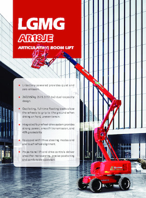 Nacelles à bras articulés sur roues LGMG  AR18JE