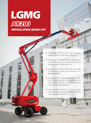 Nacelles à bras articulés sur roues LGMG  AR20J