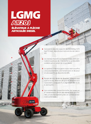 Nacelles à bras articulés sur roues LGMG  AR20J