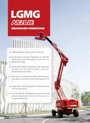 Nacelles à bras articulés sur roues LGMG  AR20JE