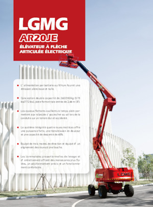 Nacelles à bras articulés sur roues LGMG  AR20JE